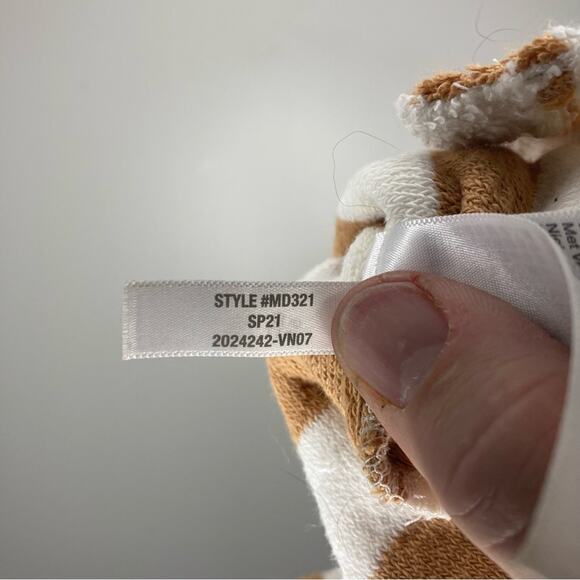 MADEWELL MWL Loop Terry Notched Sweatshirt Large Brown Cream - Picture 5 of 5